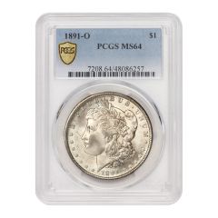 1891-O $1 Silver Morgan PCGS MS64 Obverse