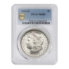 1891-O $1 Silver Morgan PCGS MS65