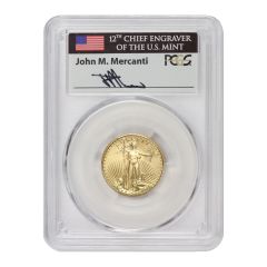 1993 $10 Gold Eagle PCGS MS70 Mercanti Label