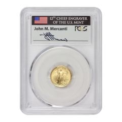 1993 $5 Gold Eagle PCGS MS70 Mercanti Label