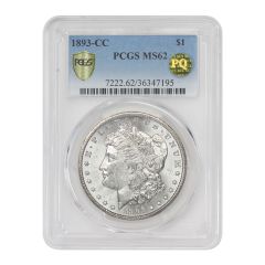 1893-CC $1 Silver Morgan PCGS MS62 PQ