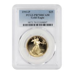 1993-P $25 Gold Eagle PCGS PR70DCAM Obverse