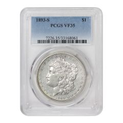 1893-S $1 Silver Morgan PCGS VF35
