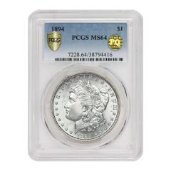 1894 $1 Silver Morgan PCGS MS64 PQ Obverse