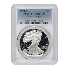 1994-P $1 Silver Eagle PCGS PR70DCAM