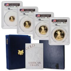 Set of 4 1994-W Gold Eagle PCGS PR70DCAM Mercanti Label w/ OGP