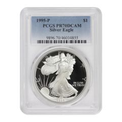 1995-P $1 Silver Eagle PCGS PR70DCAM Obverse