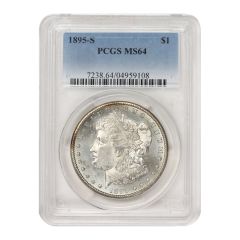 1895-S $1 Silver Morgan PCGS MS64 Obverse