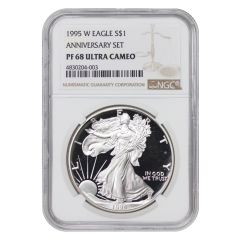 1995-W $1 Silver Eagle NGC PF68UCAM Obverse