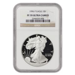 1996-P $1 Silver Eagle NGC PF70UCAM Obverse

