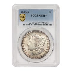 1896-S $1 Silver Morgan PCGS MS65+