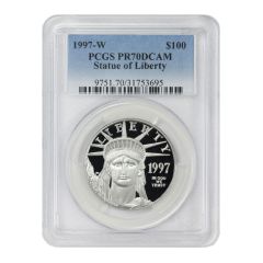 1997-W $100 Platinum Eagle PCGS PR70DCAM Obverse
