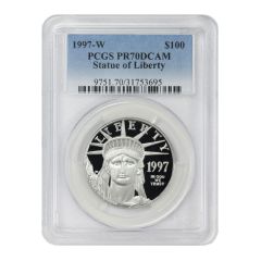 1997-W $100 Platinum Eagle PCGS PR70DCAM Obverse
