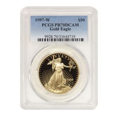 1997-W $50 Gold Eagle PCGS PR70DCAM Obverse