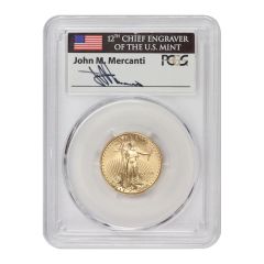 1998 $10 Gold Eagle PCGS MS70 Mercanti Label