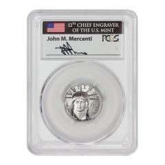 1998 $25 Platinum Eagle PCGS MS70 Mercanti Label