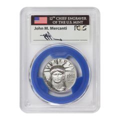 1998 $50 Platinum Eagle PCGS MS70 Mercanti Label