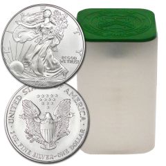 US S$1 American Silver Eagle 1998 BU Roll of 20 Obverse