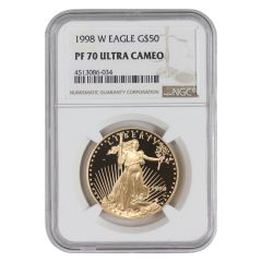 1998-W $50 Gold Eagle NGC PF70UCAM Obverse
