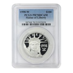 1998-W $100 Platinum Eagle PCGS PR70DCAM Obverse