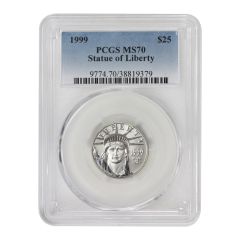 1999 $25 Platinum Eagle PCGS MS70