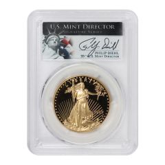 1999-W $50 Gold Eagle PCGS PR70DCAM Diehl Label