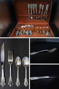Set of 73 Sterling Silver Antique Flatware .925 Sterling Silver