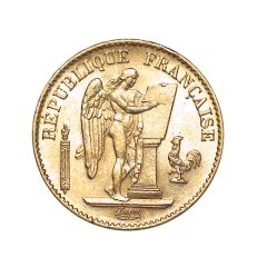 French Gold 20 Franc Angel Pre-1900 BU (Random Year)