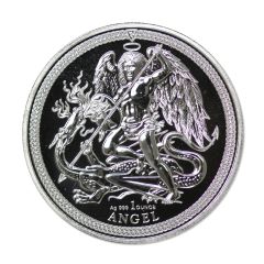 Isle of Man 1 oz. Silver Angel 2024 BU Lot of 100 Reverse