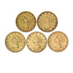$10 Gold Liberty XF/AU (Random Year) Obverse
