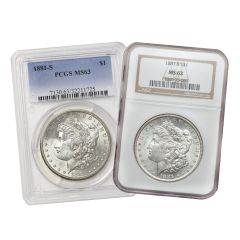 Pre-1921 $1 Morgan Silver Dollar MS63 Obverse