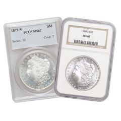 $1 Morgan Silver Dollar MS67 (Random Year) Obverse