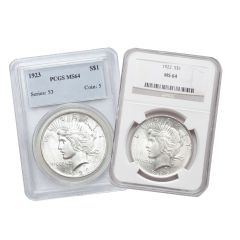 $1 Peace Silver Dollar MS64 (Random Year) Obverse
