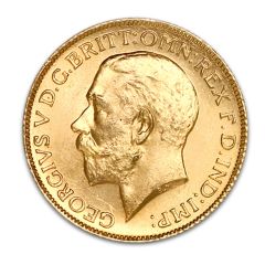 British Gold King George Sovereign Pre-1933 BU (Random Year) Obverse