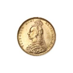 British Gold Sovereign Queen Victoria Jubilee Head BU Obverse