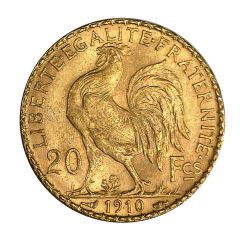 French Gold 20 Franc Rooster Pre-1933