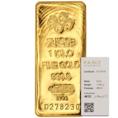 Swiss PAMP 1 Kilo Gold Bar