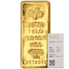 Swiss PAMP 1 Kilo Gold Bar