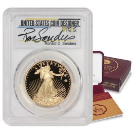 2020-W $50 Gold Eagle PCGS PR70DCAM FS v75 Privy Sanders Label